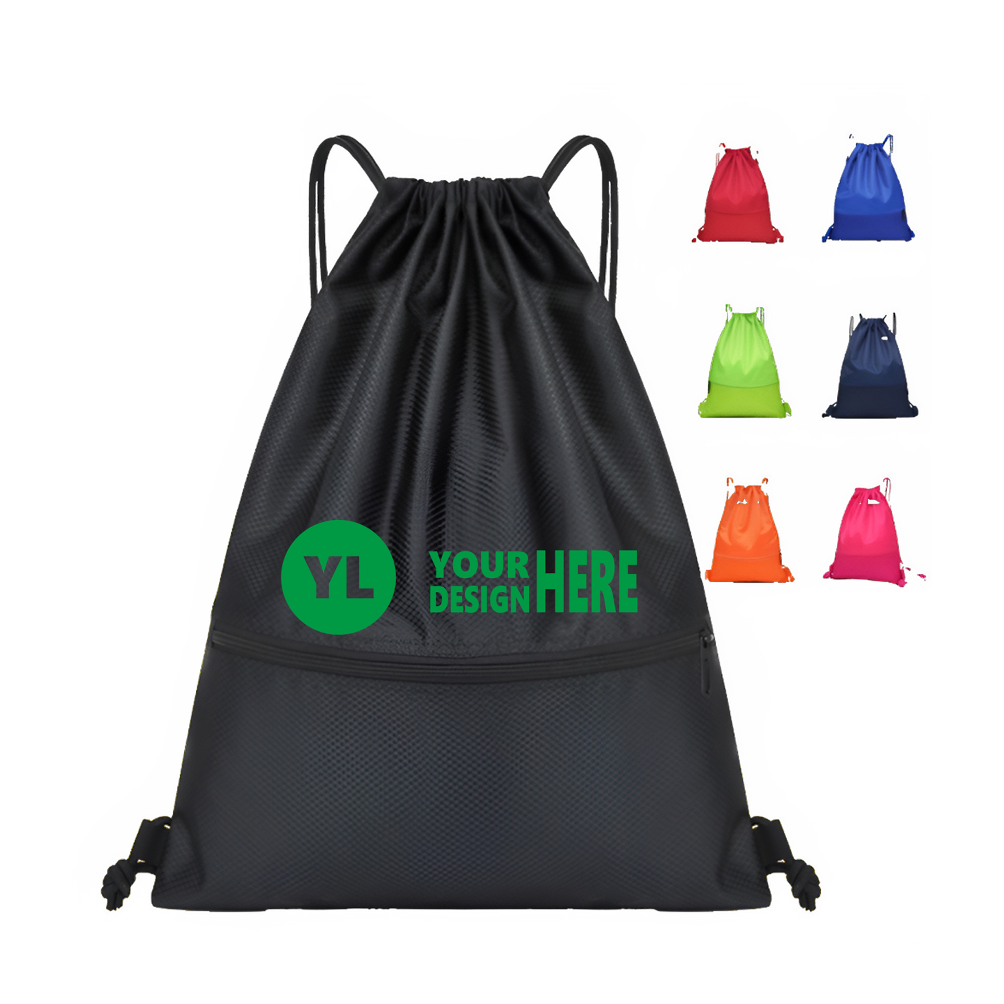 MOQ50 Simple Design Drawstring Backpack With Logo 1
