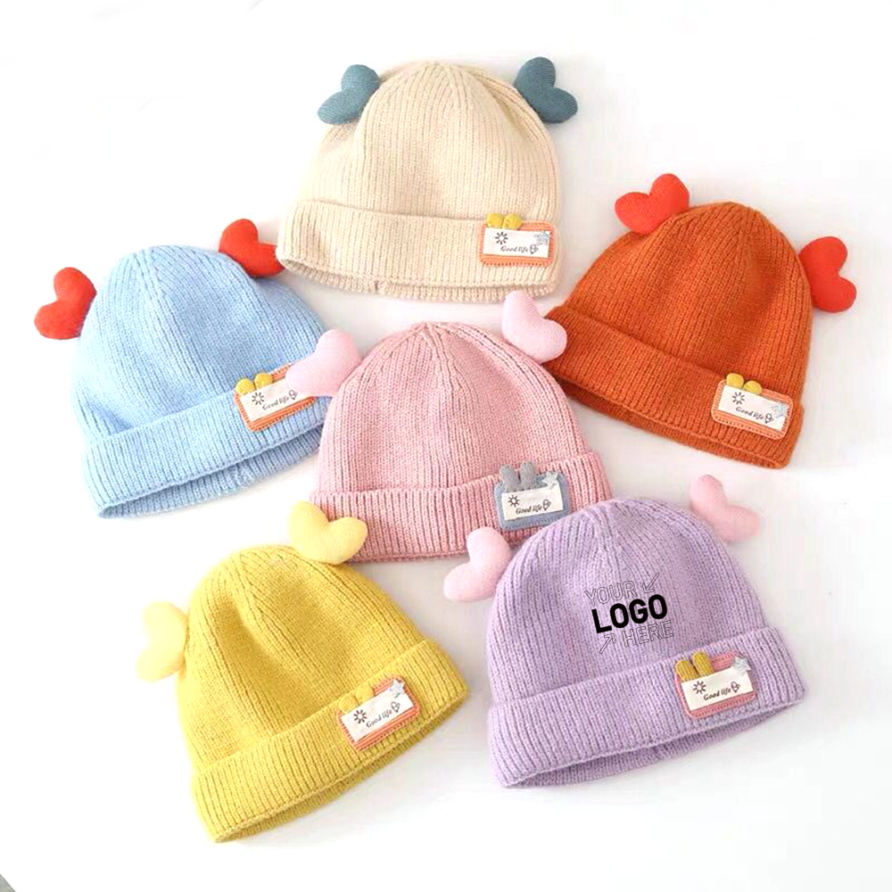 Newborn baby woolen knitted hat 4
