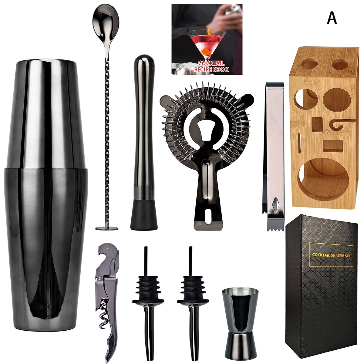 10Pcs Cocktail Shaker Set 8