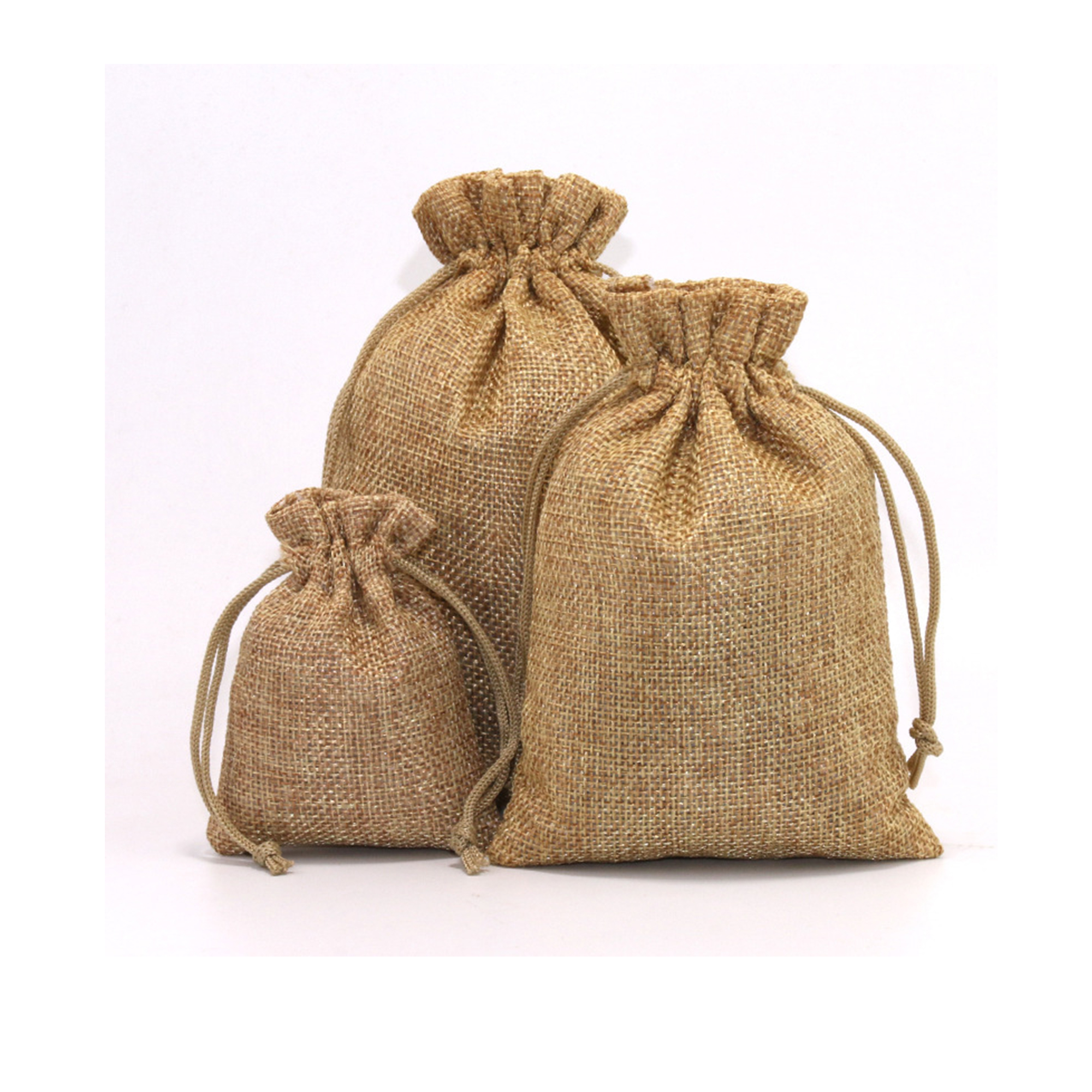 Nylon Linen Drawstring Jewelry Pouch 6