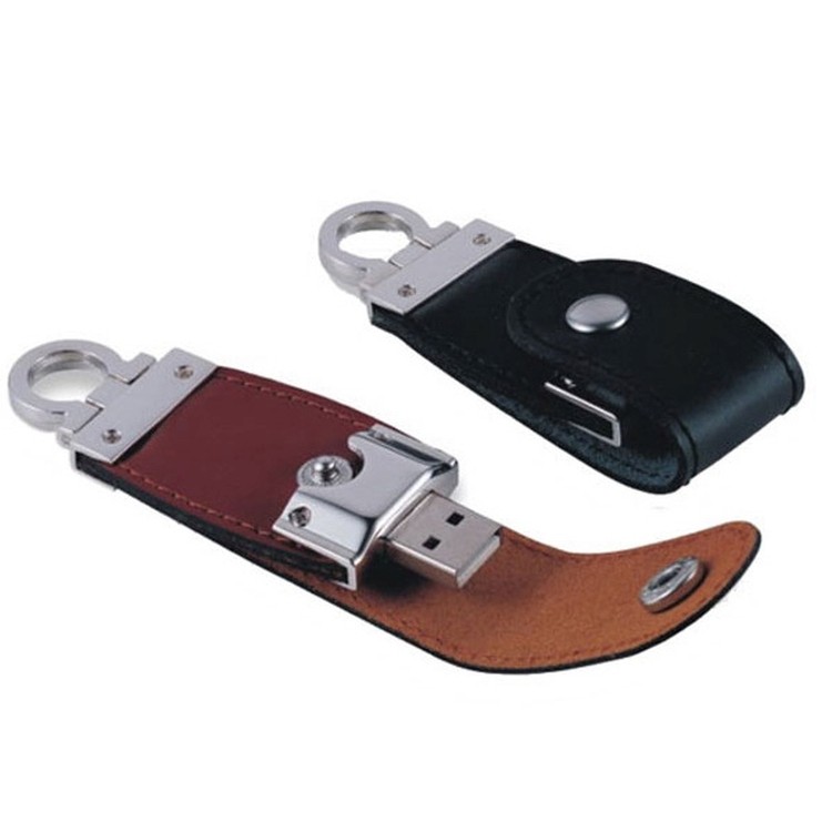 PU Leather Keychain Case 4GB USB Flash Memory Stick Drive 2