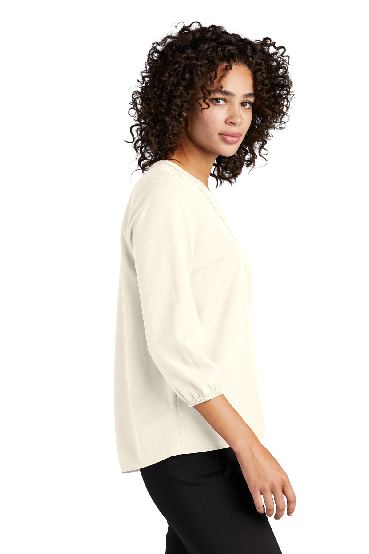 Mercer+Mettle Women's Stretch Crepe 3/4-Sleeve Blouse MM2011 27