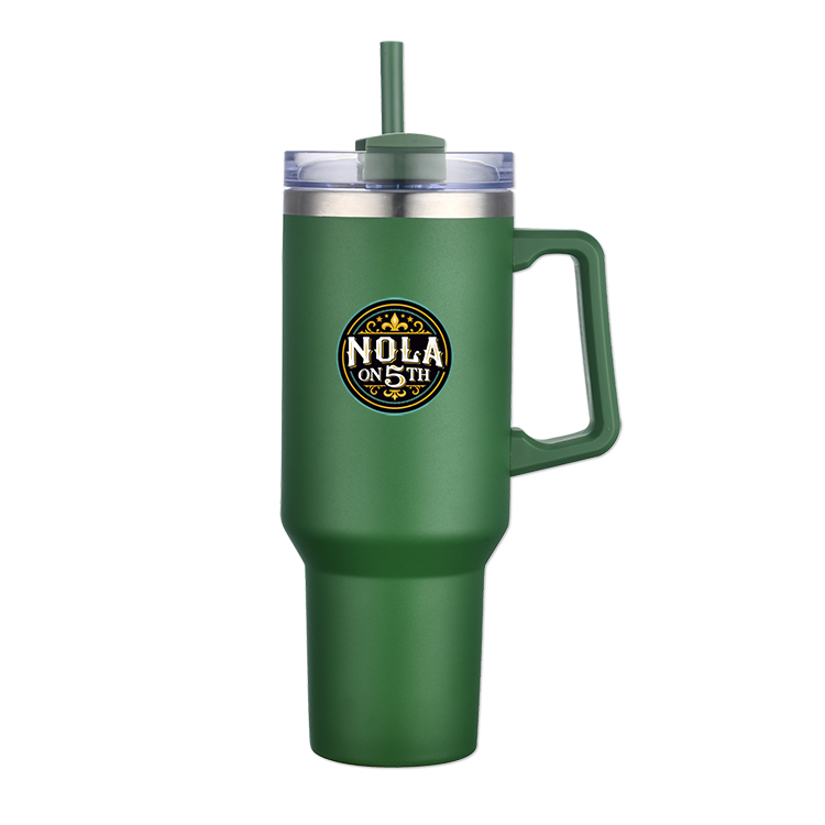 40 Oz. Travel Mug with Handle & Straw 13