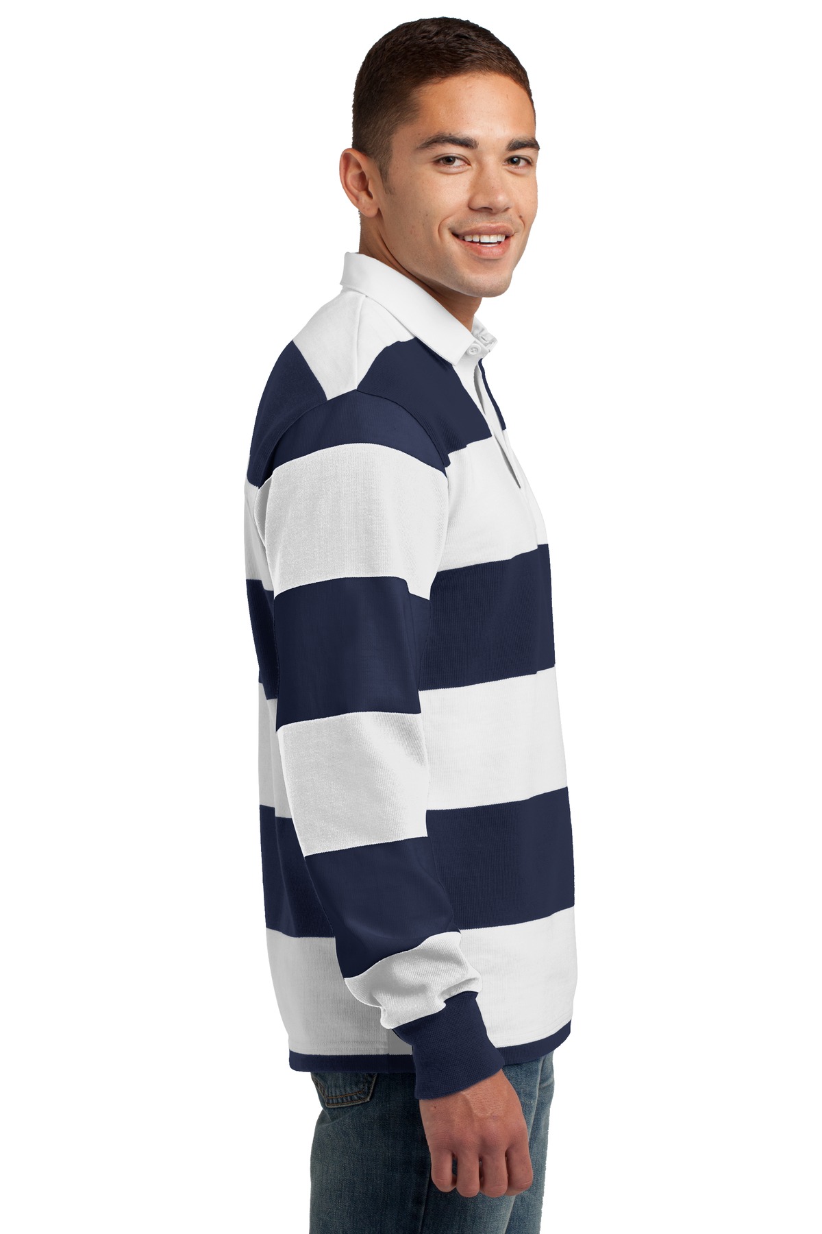 Sport-Tek Classic Long Sleeve Rugby Polo. ST301 30