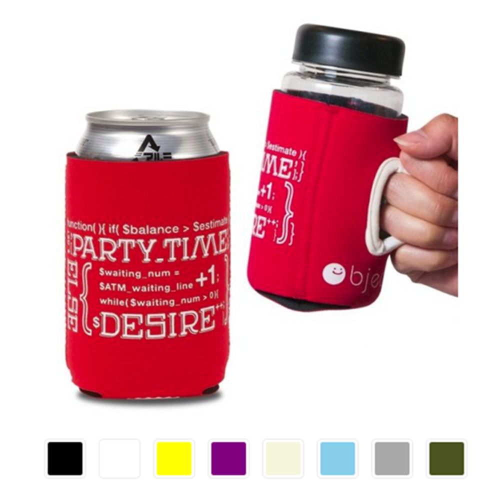 Neoprene Stubby Can Coolie w/Handle 2