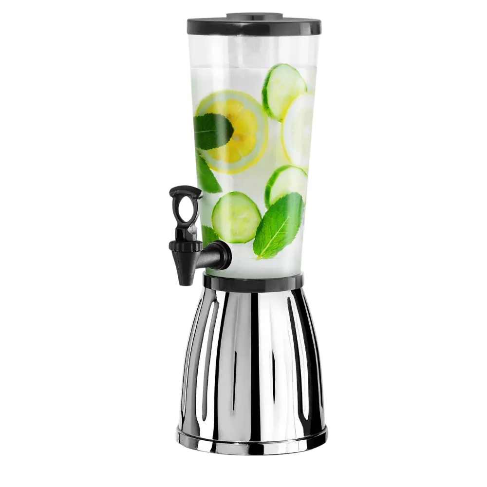 2.8L Beverage Dispenser with Spigot & Ice Tube 3