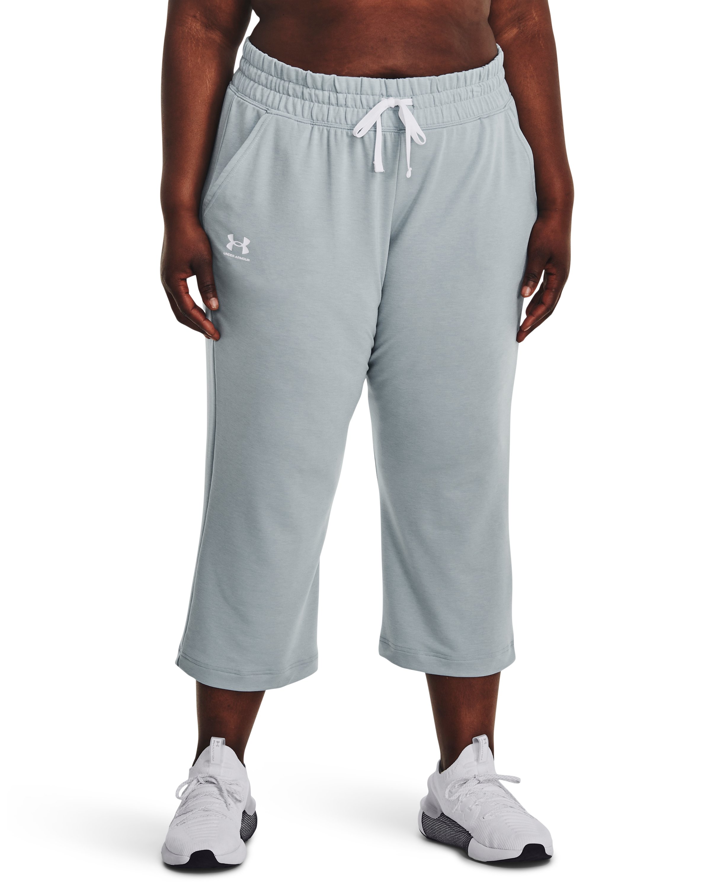 Women's UA Rival Terry Flare Crop Pants  3