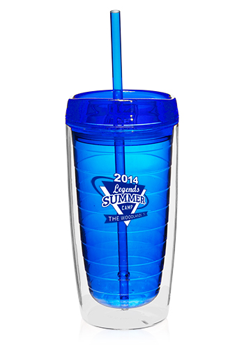 16 oz. Double Wall Tumblers with Straw 20