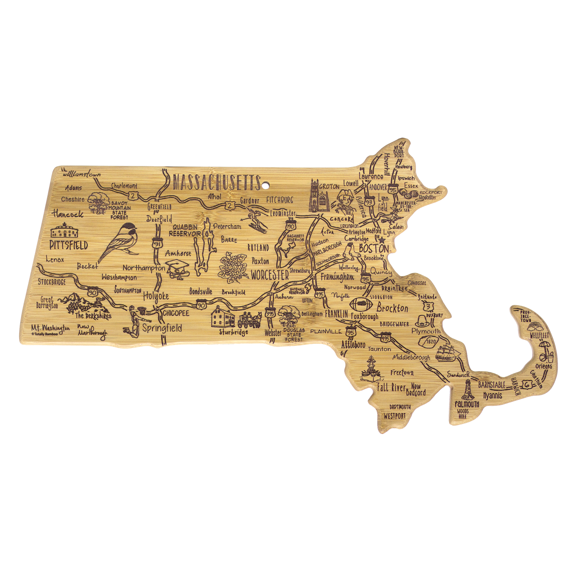 Destination Massachusetts Cutting & Serving Board 9