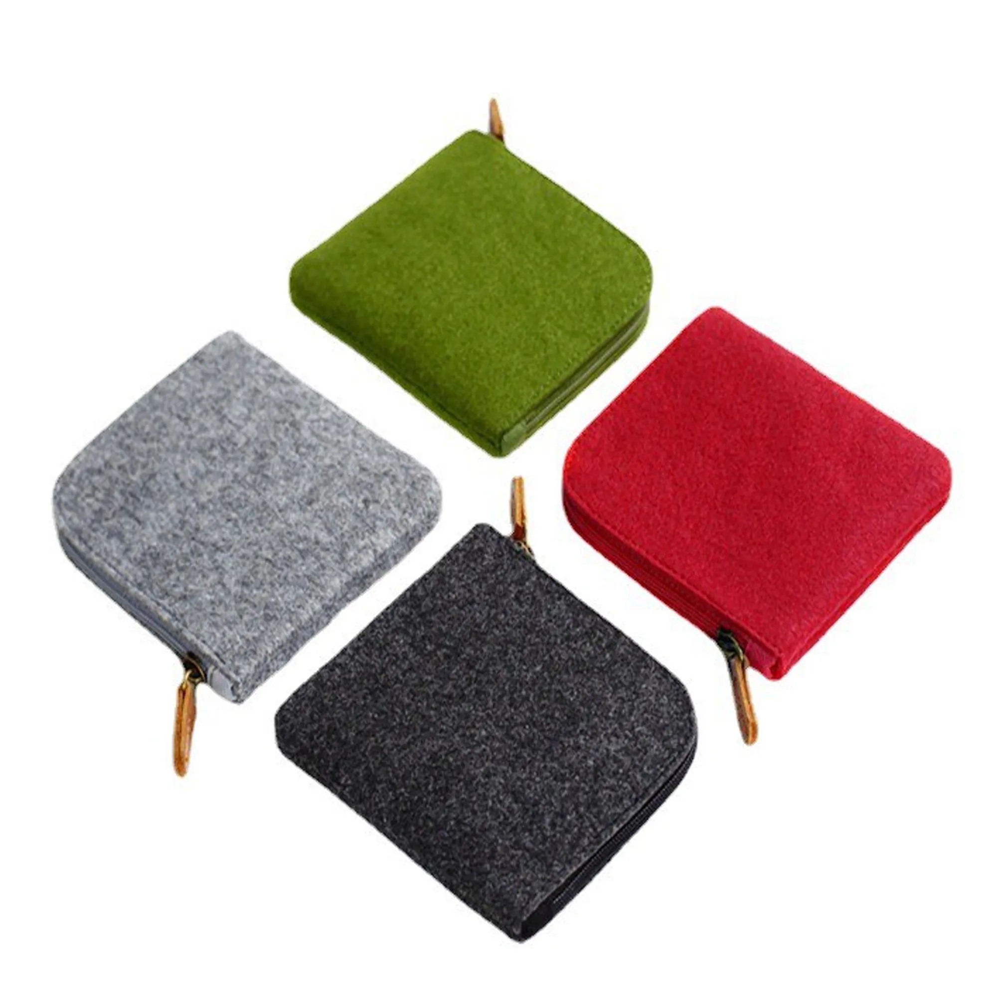 Zippered Felt Coin Purse 1