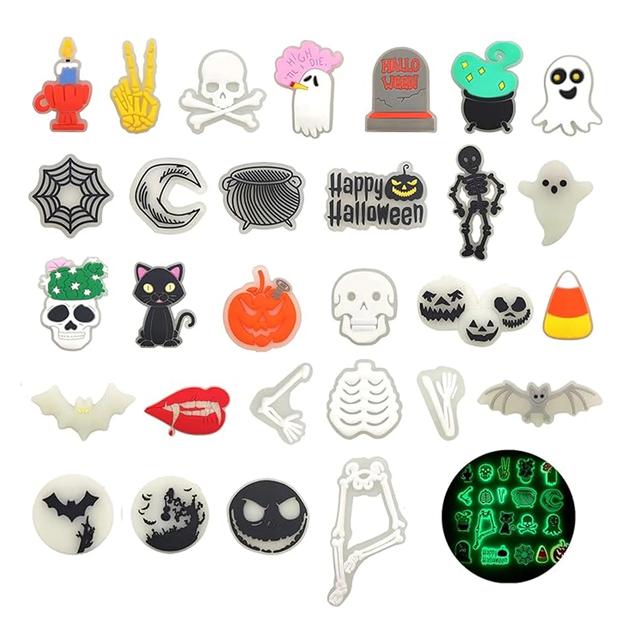 Custom Halloween Glowing Shoe Charms 1