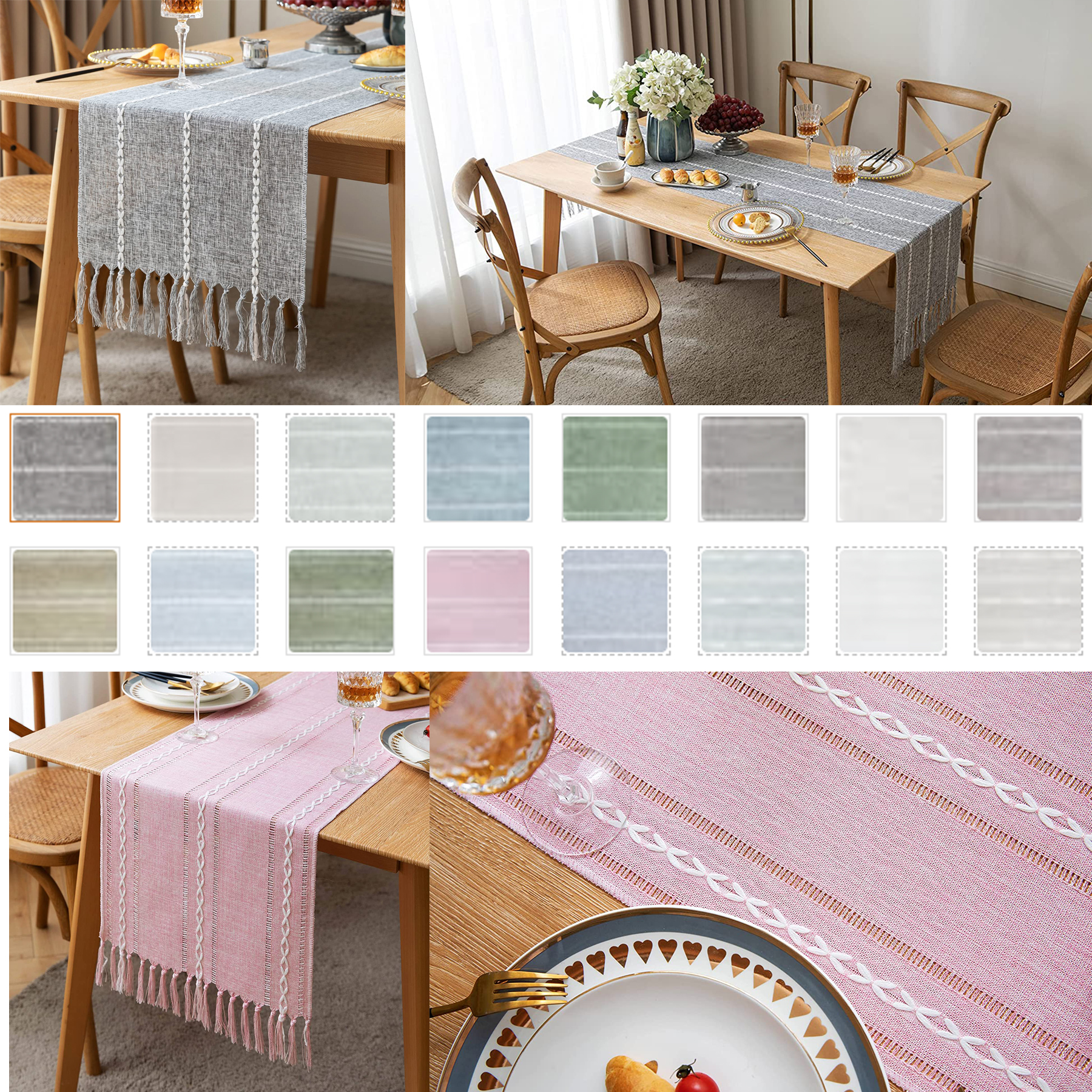 13 x 36 Inches Farmhouse Table Runner