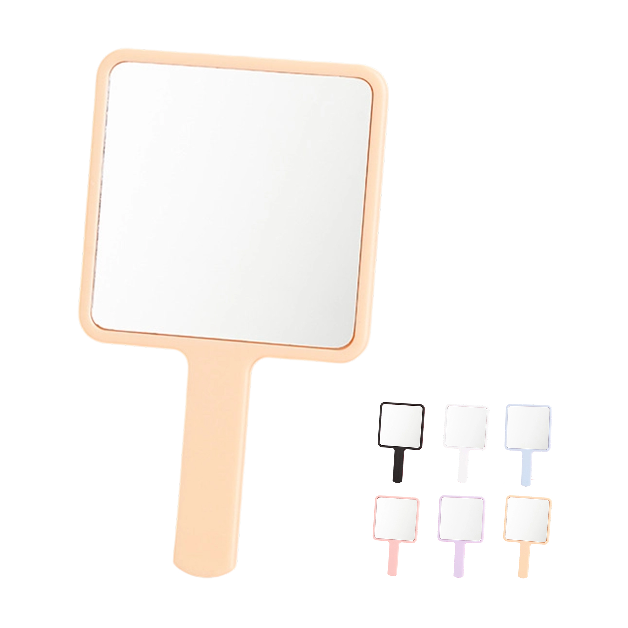 ABS Handheld Cosmetic Mirror 6.3" By 3.6" 2