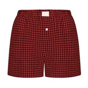 Womens Y2K Lounge Shorts Gingham Boxer Shorts 7