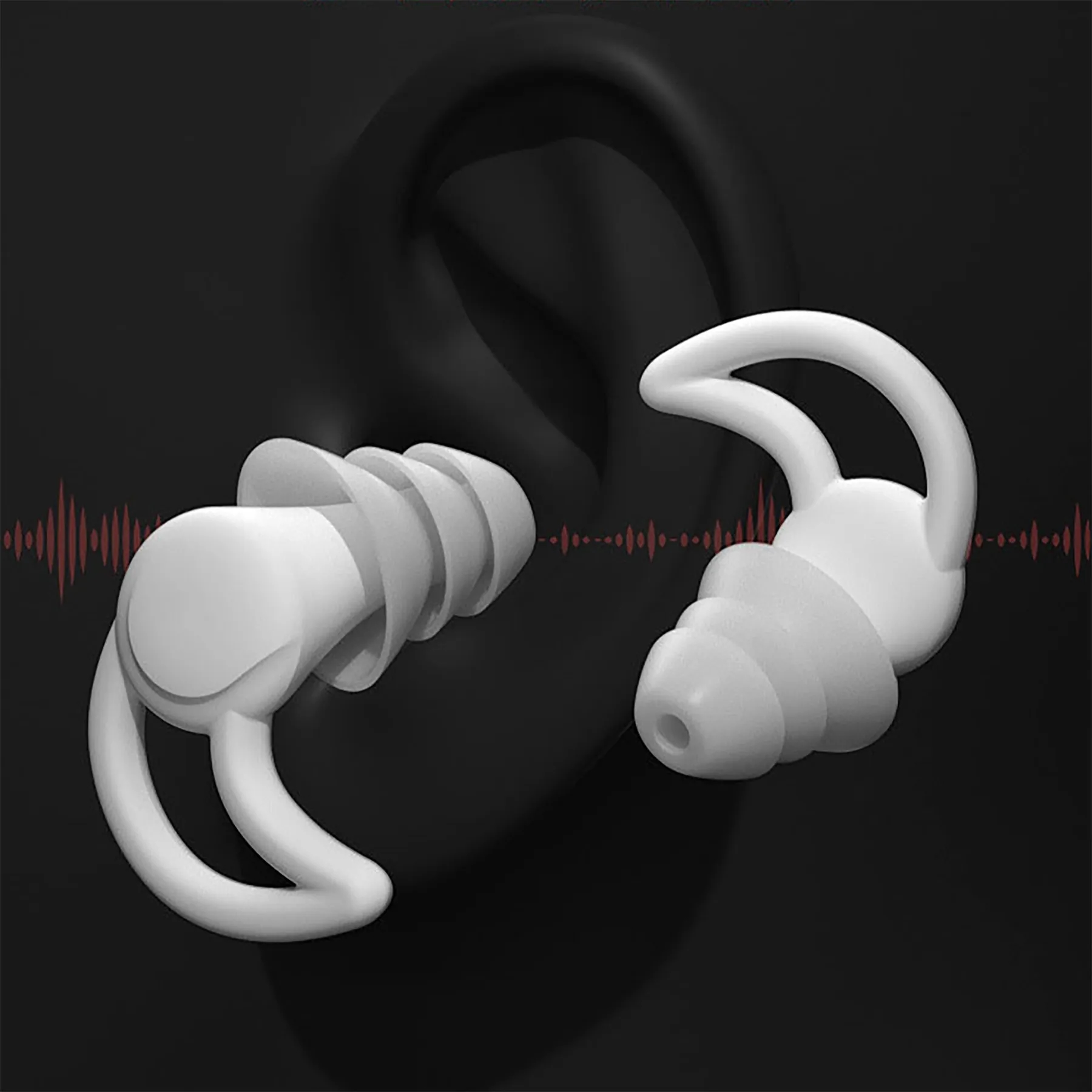 Silicone Noise-Isolating Earplugs Travel Noise Protection 6