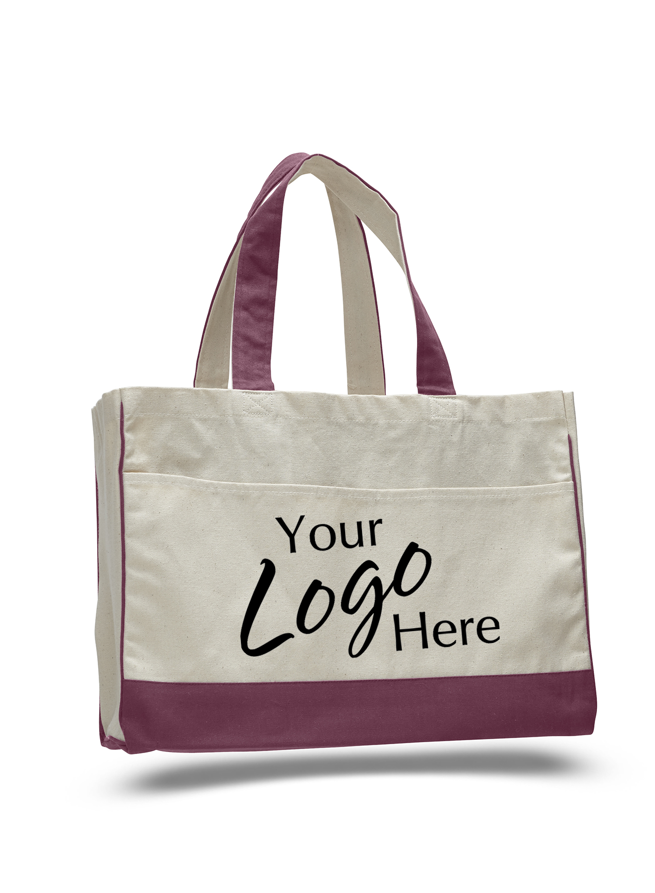 Canvas Standard Tote Bag 17" W x 13" H with 5" Gusset, custom tote bag with logo imprint 13