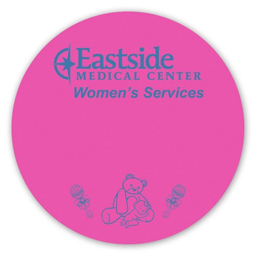 Laminated Name Badge (3.5"x3.5") Circle - No Personalization