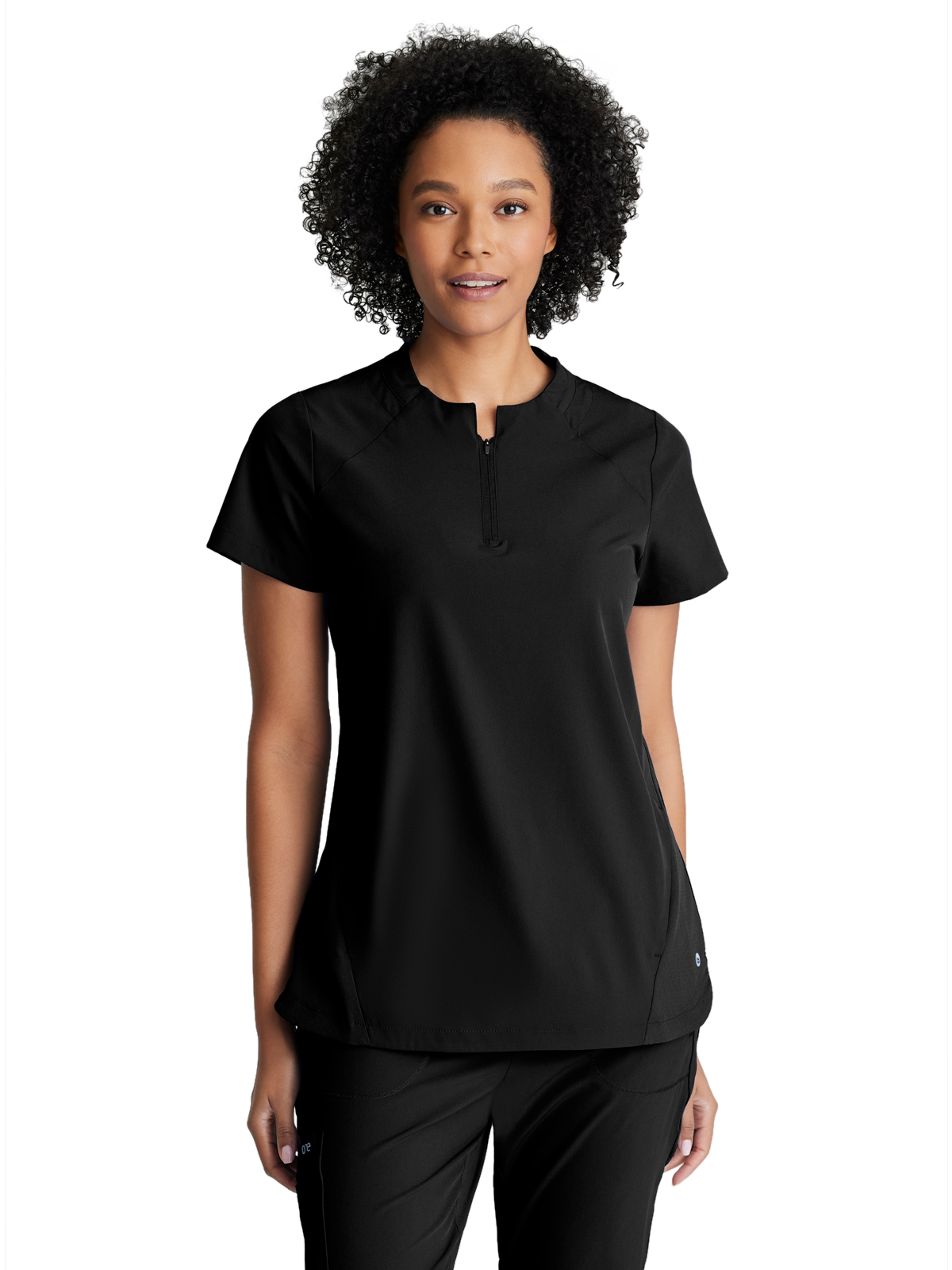 Barco One - Women's Two-Pocket Banded Zip-Collar Flux Scrub Top