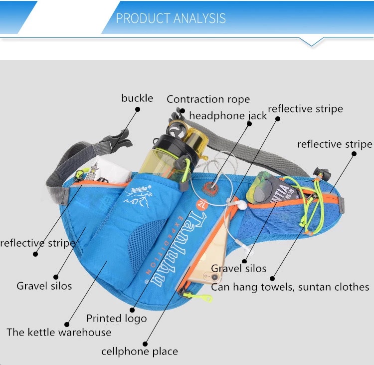 Nylon Waterproof Sports Waist Bag 4