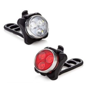 Usb Rechargeable Super Bright Bicycle Light (1Set) 4