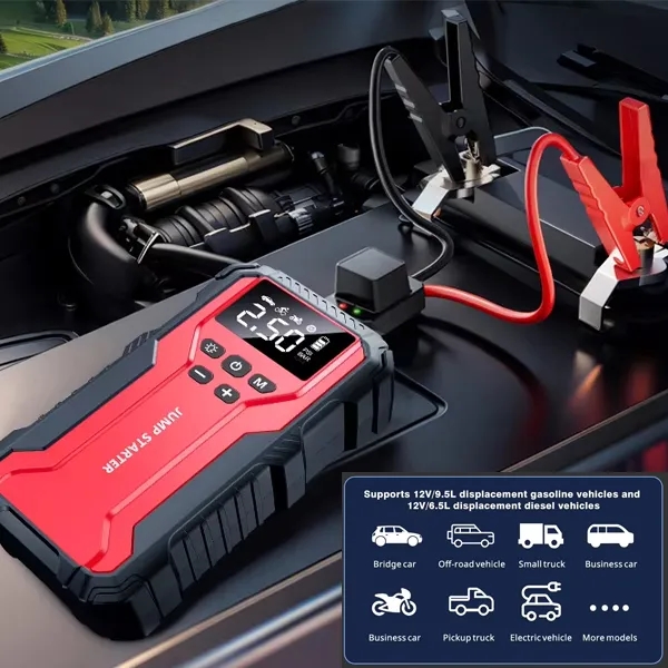 4 in 1  Multi-function Car Jump Starter with Air Compressor 3