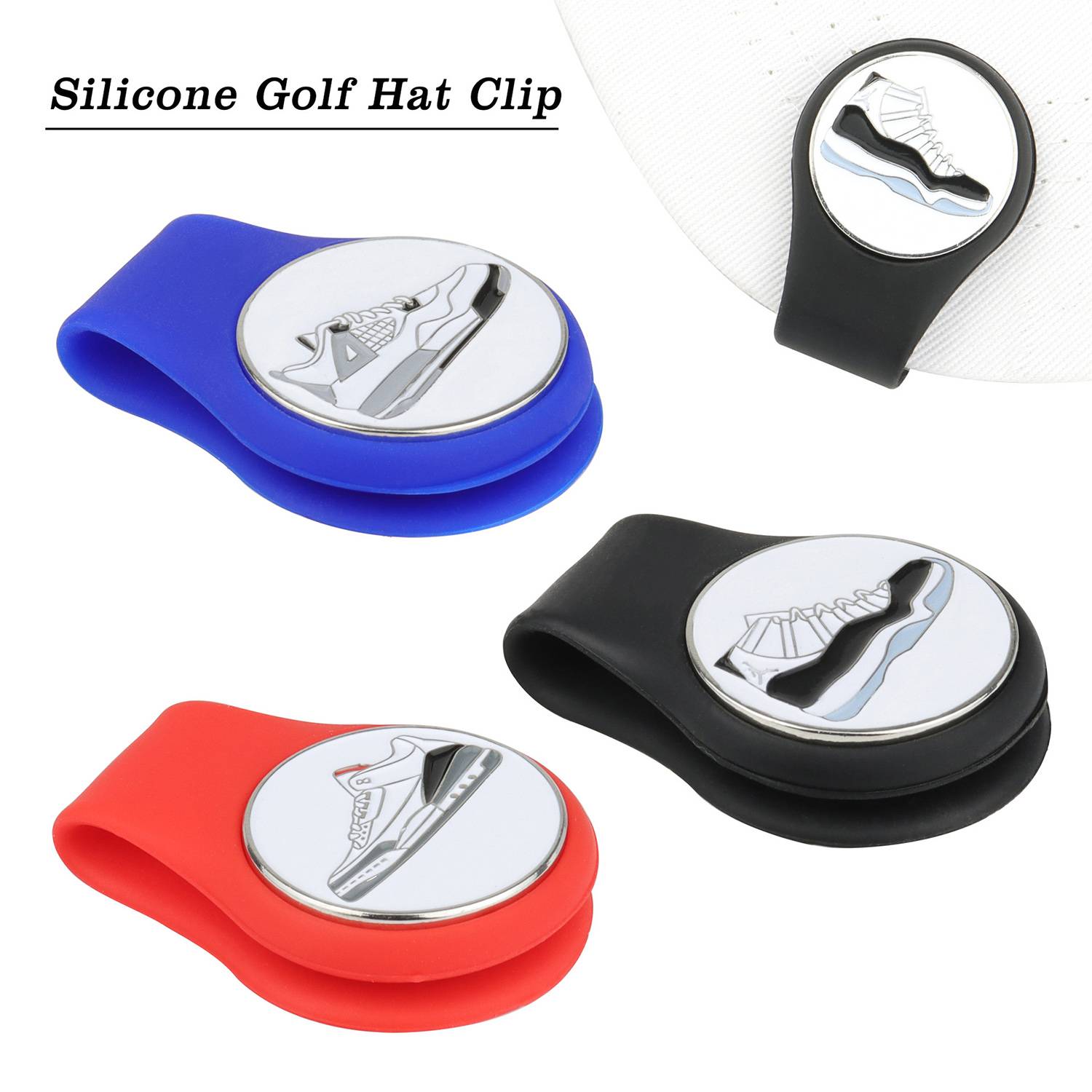 Silicone Golf Ball Marker Hat Clip Strong Magnetic 5