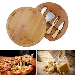 Round Wooden Cheese Board Set 3