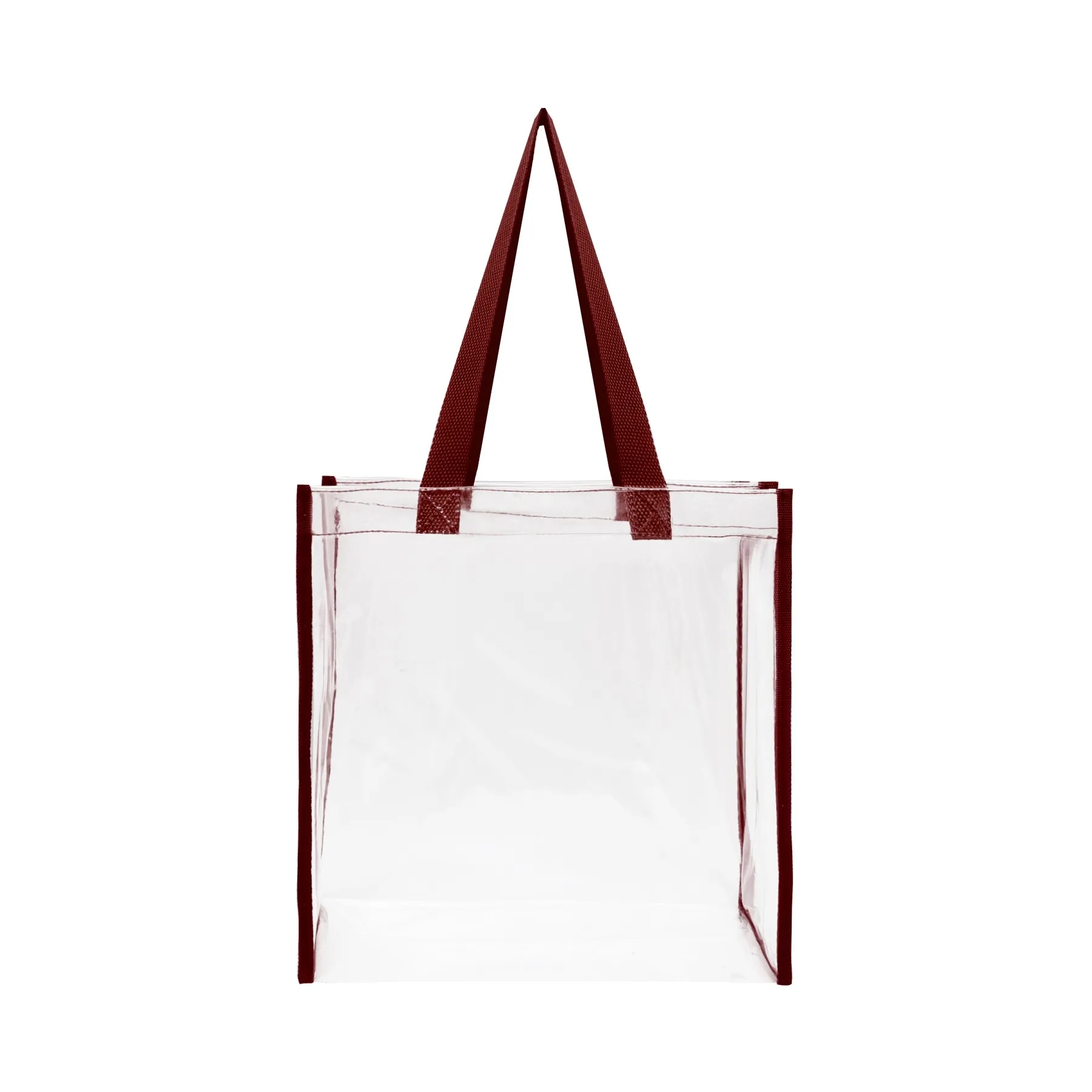 Stadium Approved Clear Transparent Pvc Tote Bag (12"X12"X6") 9