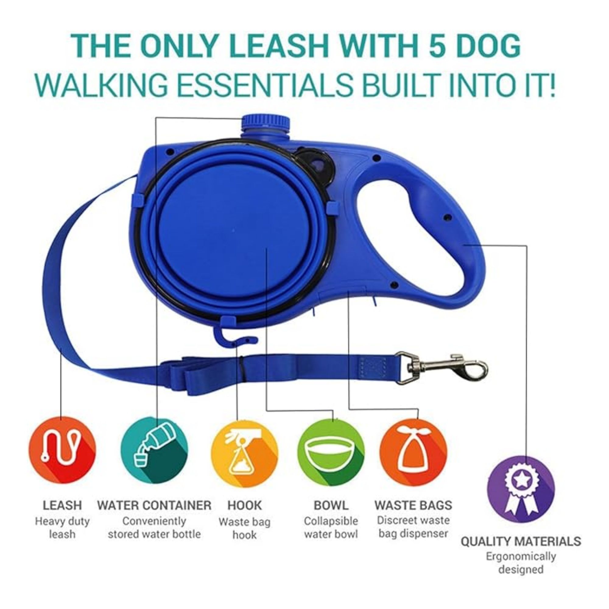 3 in 1 Retractable Dog Leash 4