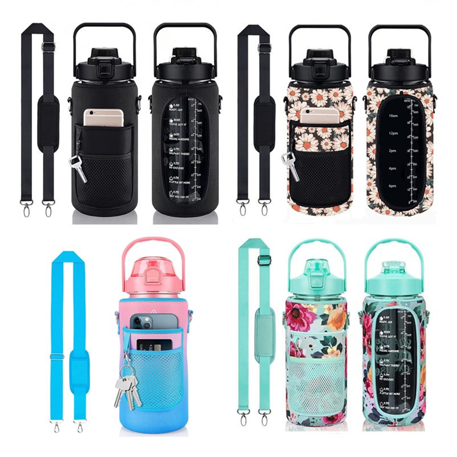 Neoprene Glass Water Bottle Cooler Sleeve Insulator 3