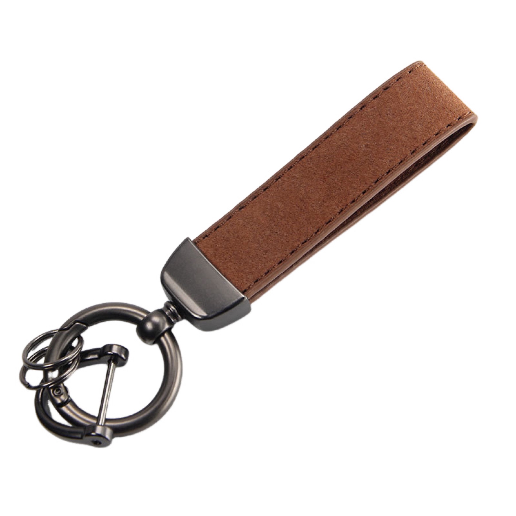 Universal Durable Leather 360 Degree Rotatable Keychain 5