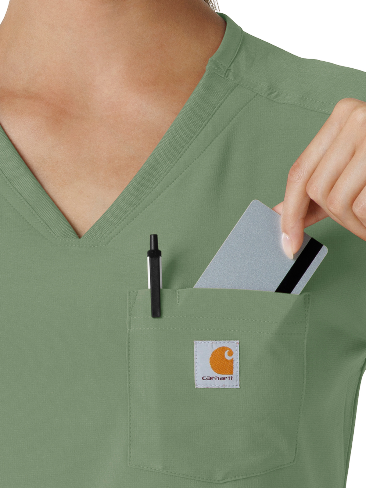 Carhartt Scrubs - Force Cross-Flex - Women's One-Pocket Tuck-In Top 36