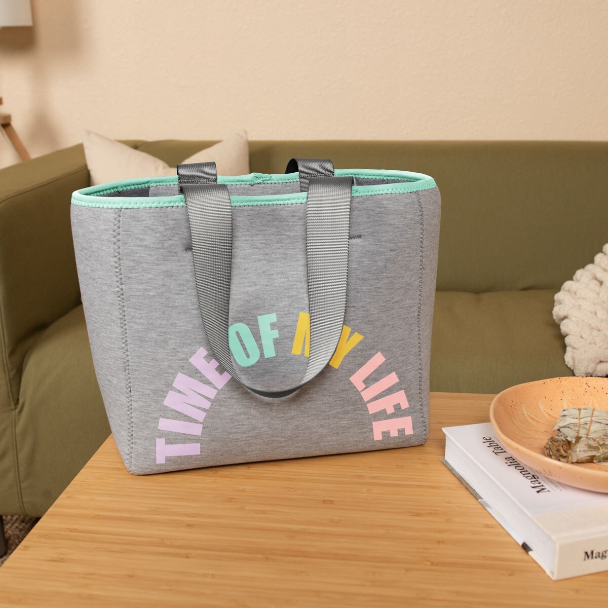 ALL DAY TOTE - HEATHERED JERSEY KNIT NEOPRENE - SMALL