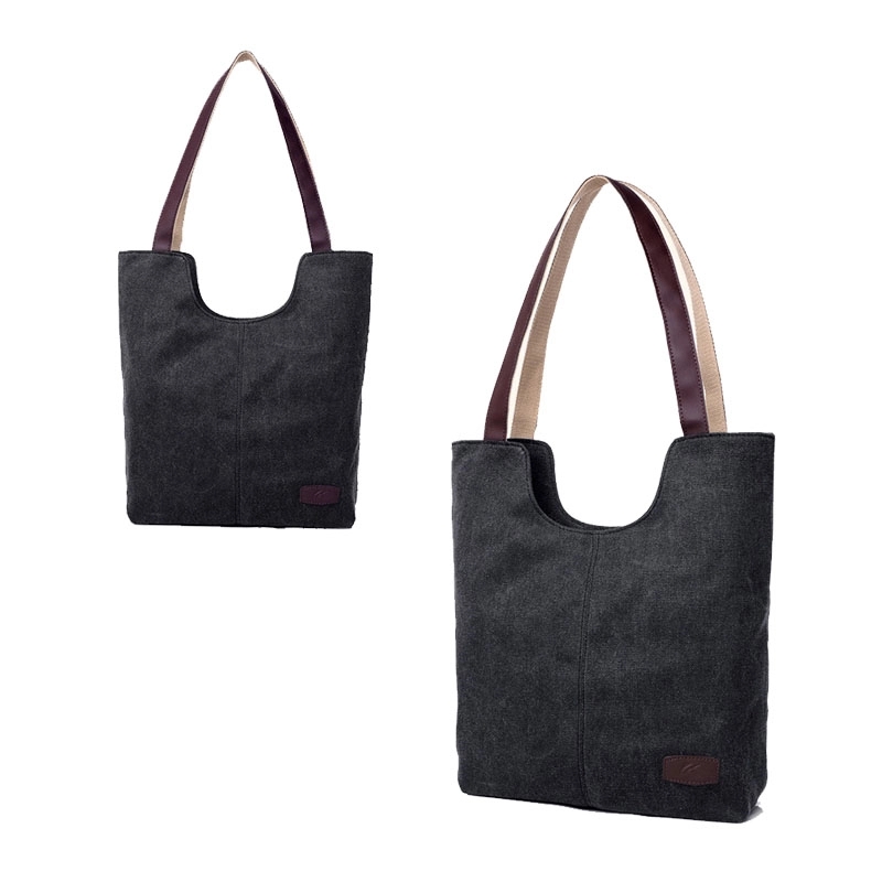 Simple Style Ladies Canvas Hobo Handbag 2