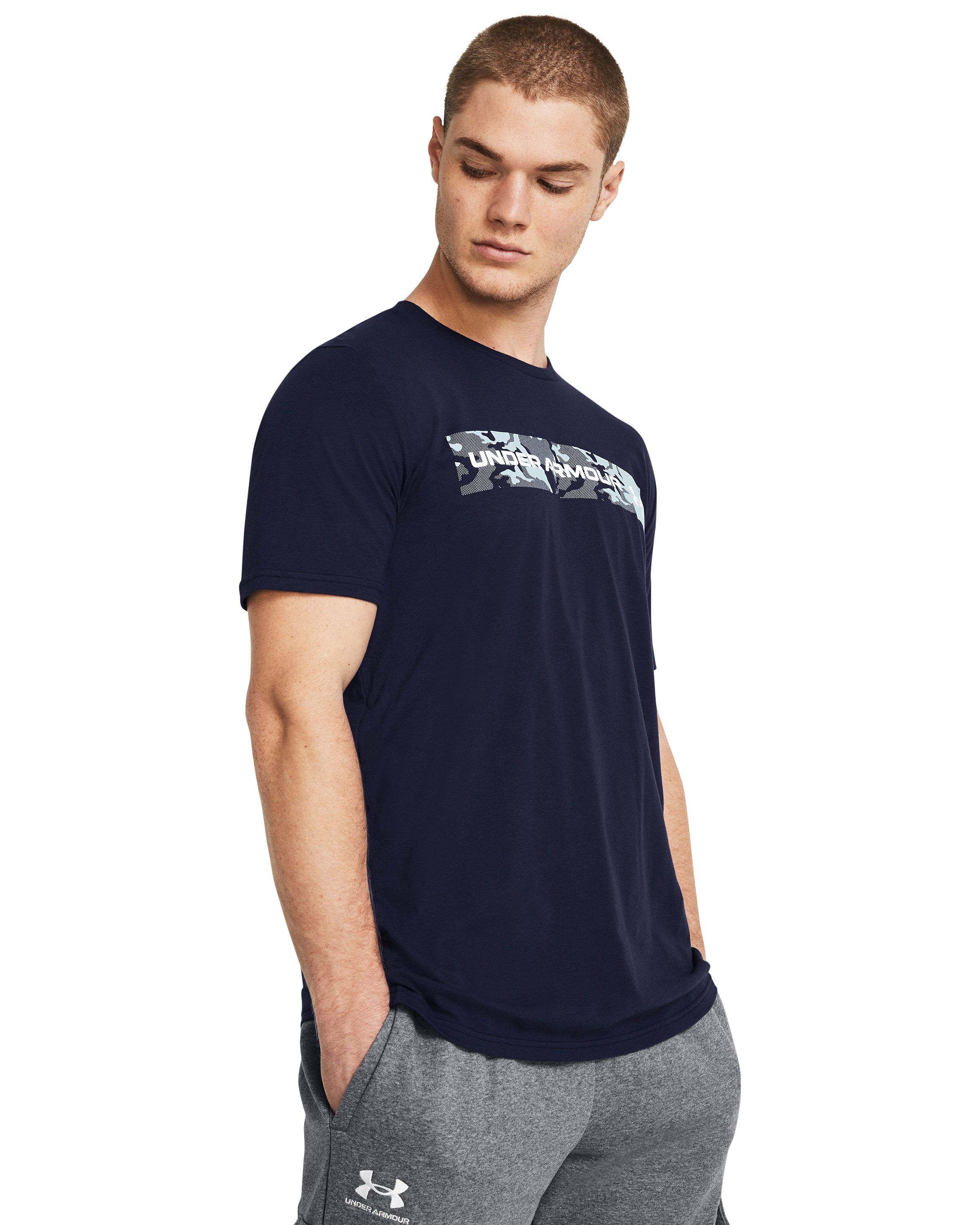 UA Camo Chest Stripe Men's Short Sleeve 1