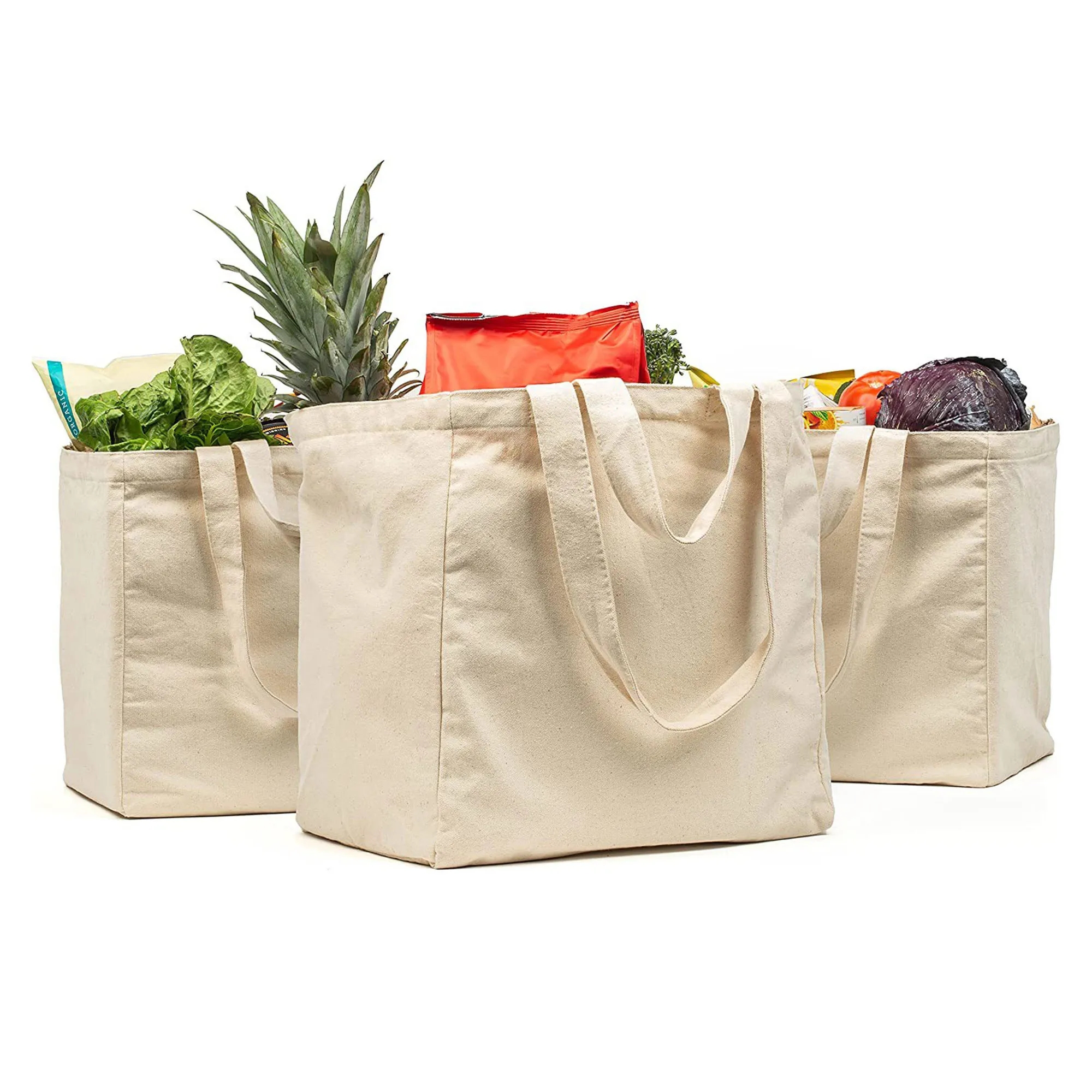 Canvas Grocery Bag, custom tote bag with logo imprint 4