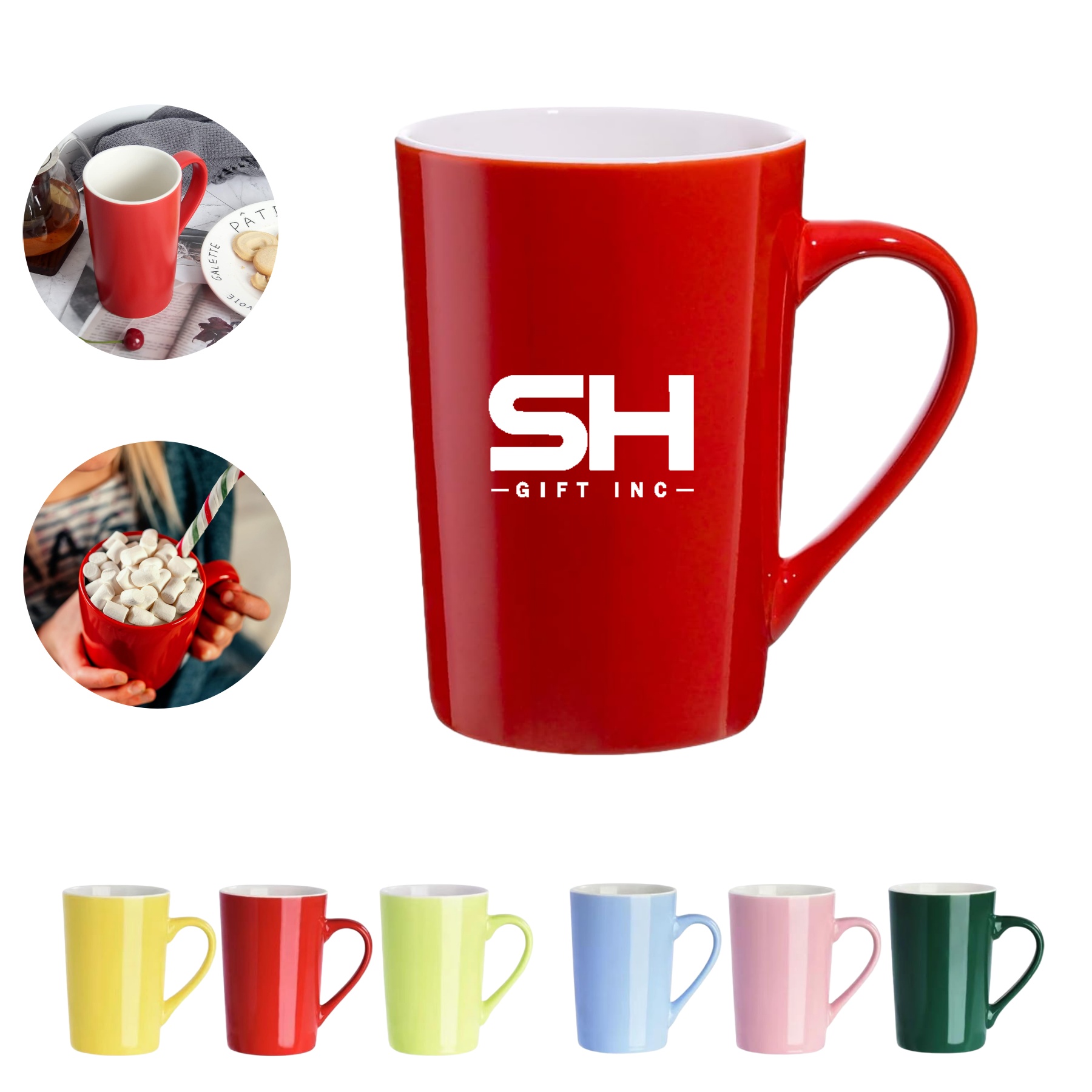 12oz Solid Color Ceramic Mug 4