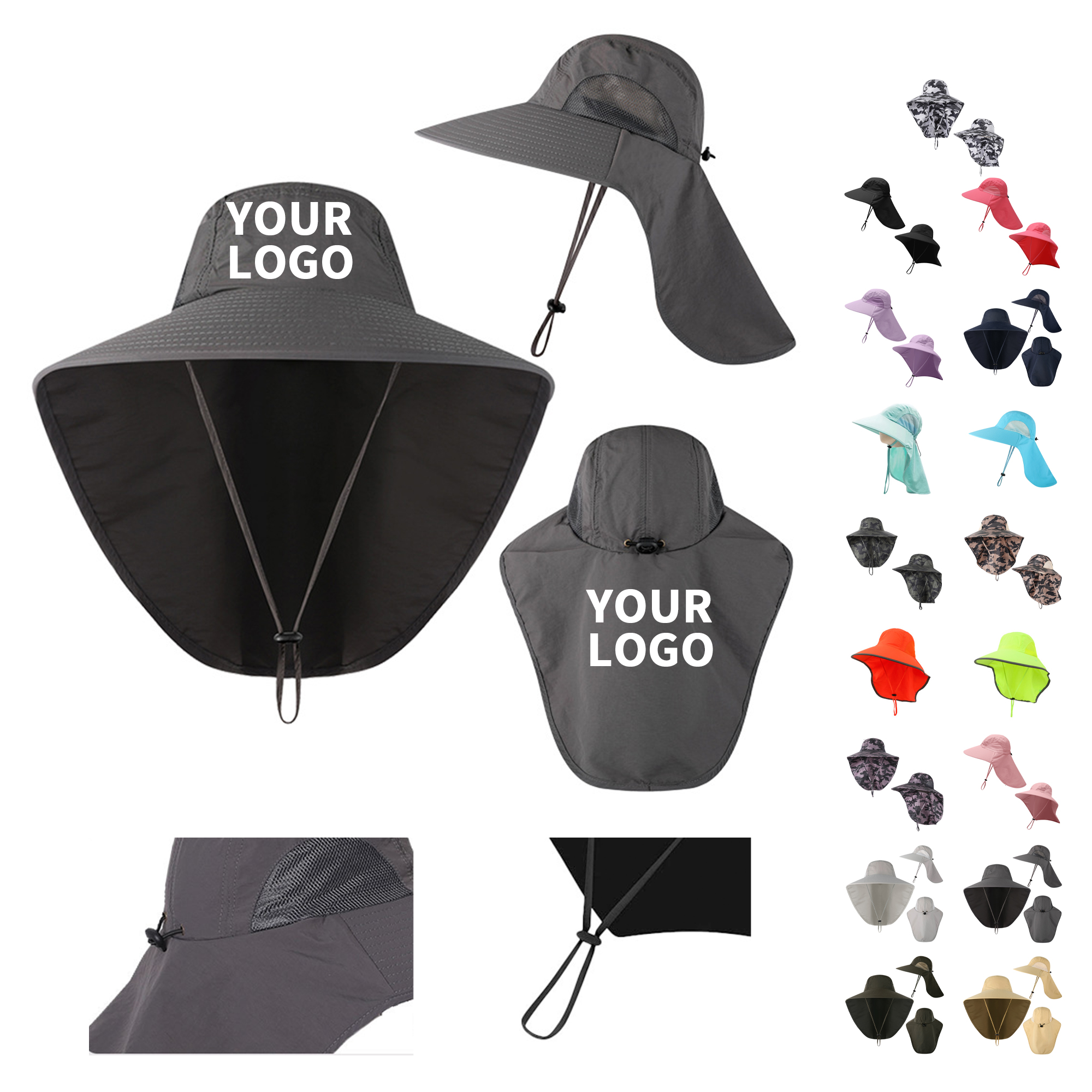 Wide Brim Fishing Hat With UV Protection And Adjustable Chin Strap 23