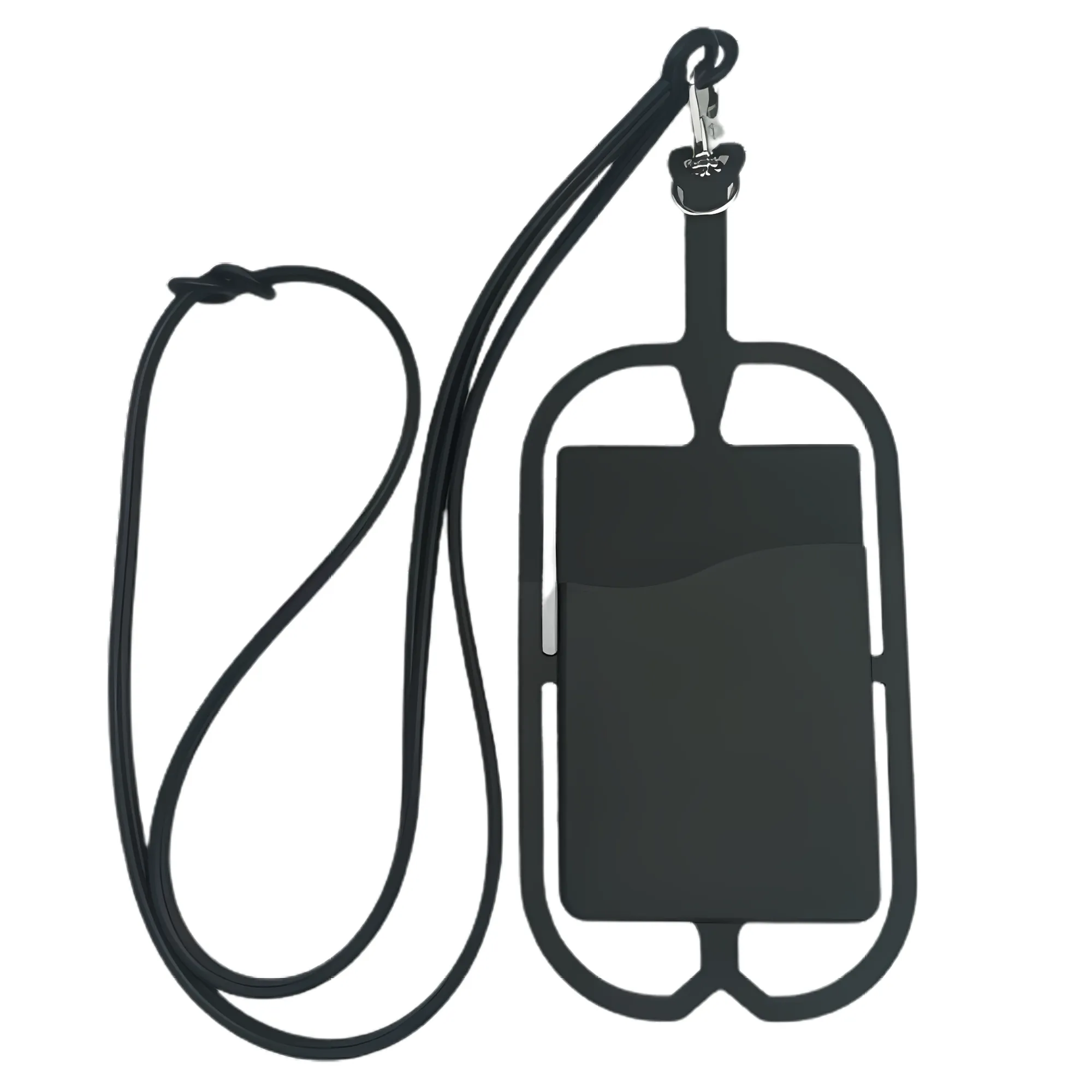 Cell Phone Lanyard w/Card Pocket And Silicone Neck Strap 3