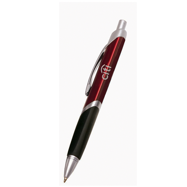 Intriad Triangular Retractable Ballpoint Pen with Rubber Grip