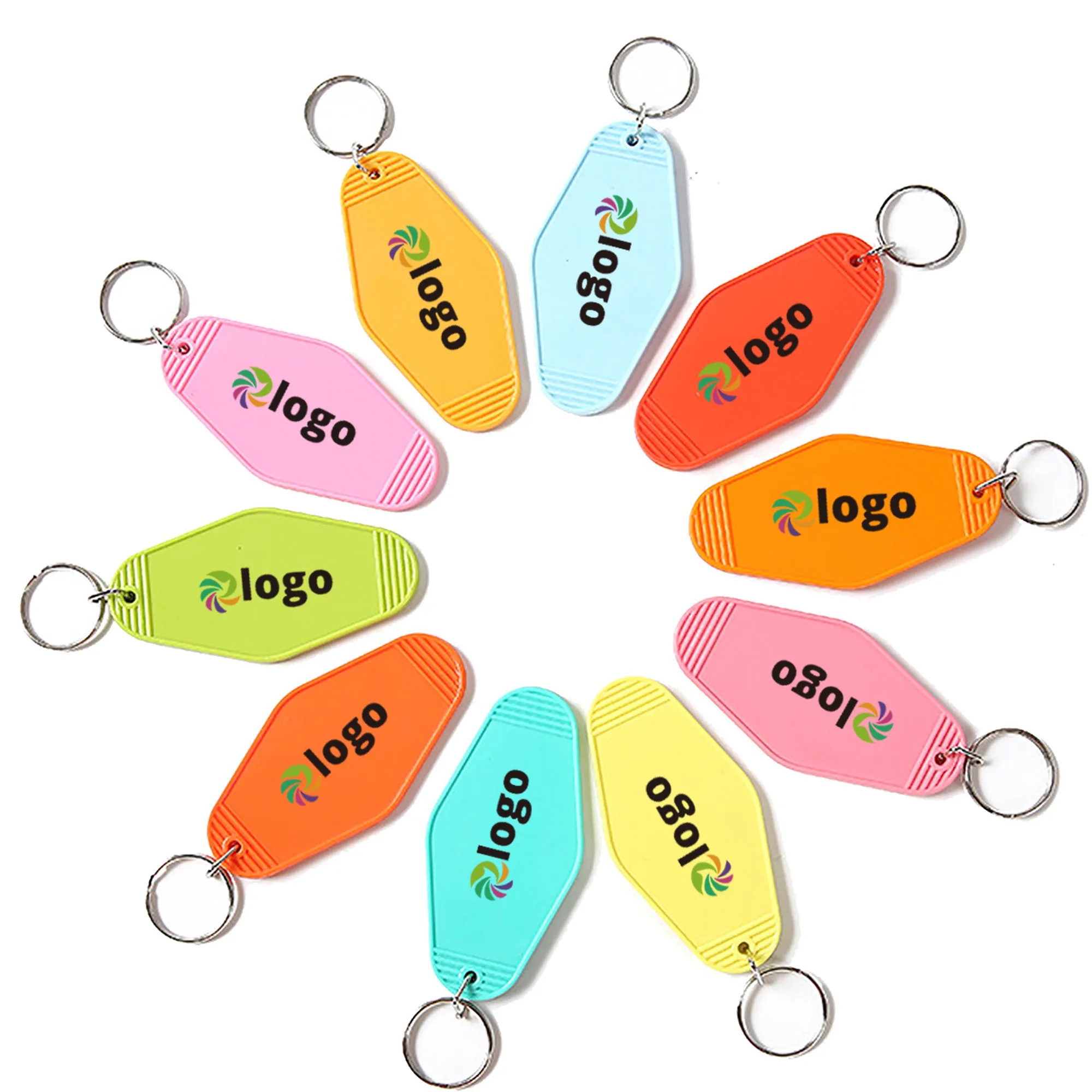 Plastic Motel Key Tag Hotel Keychain 5