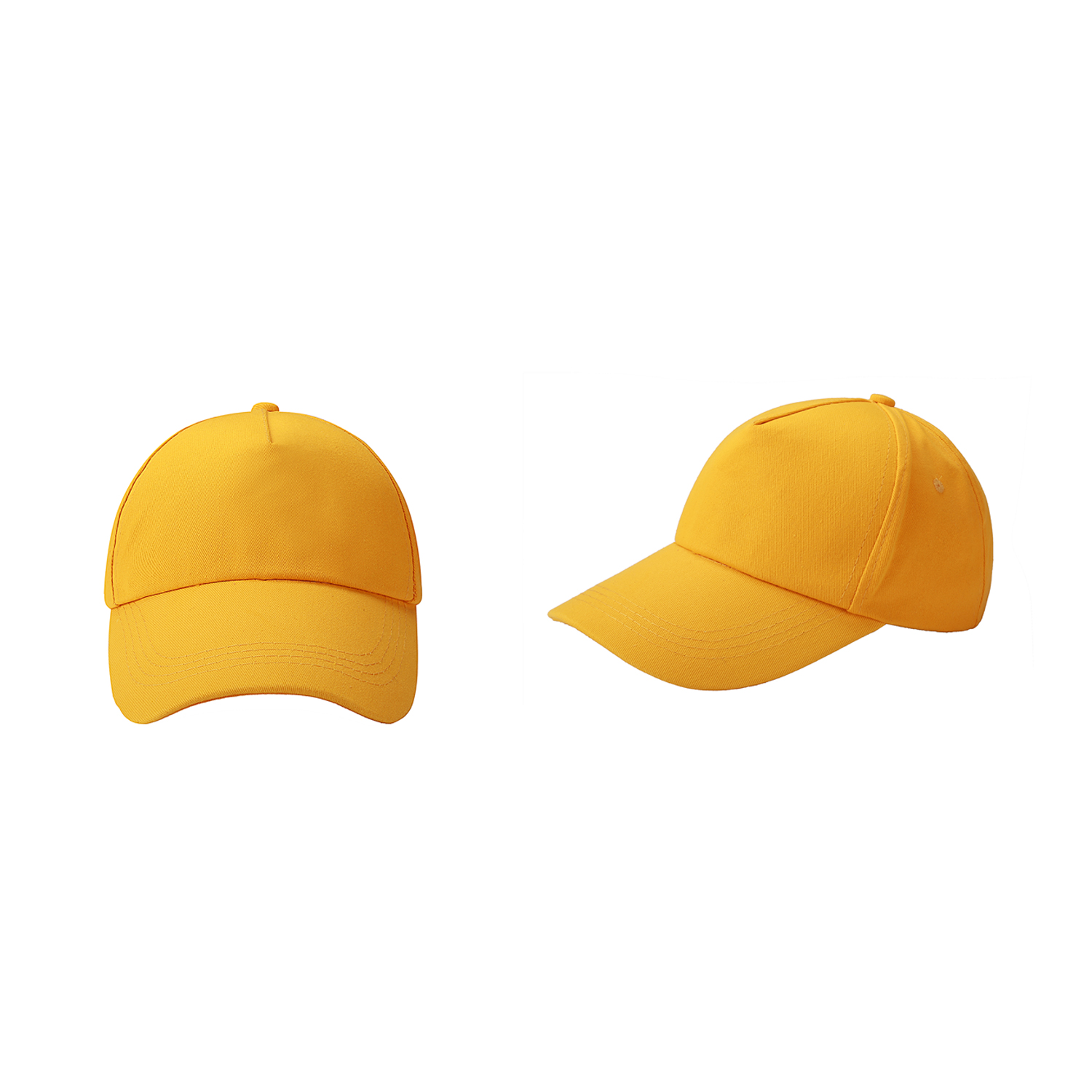 Stock 2-Tone Cotton Twill 5 Panel Cap w/Velcro Back Fastener 2
