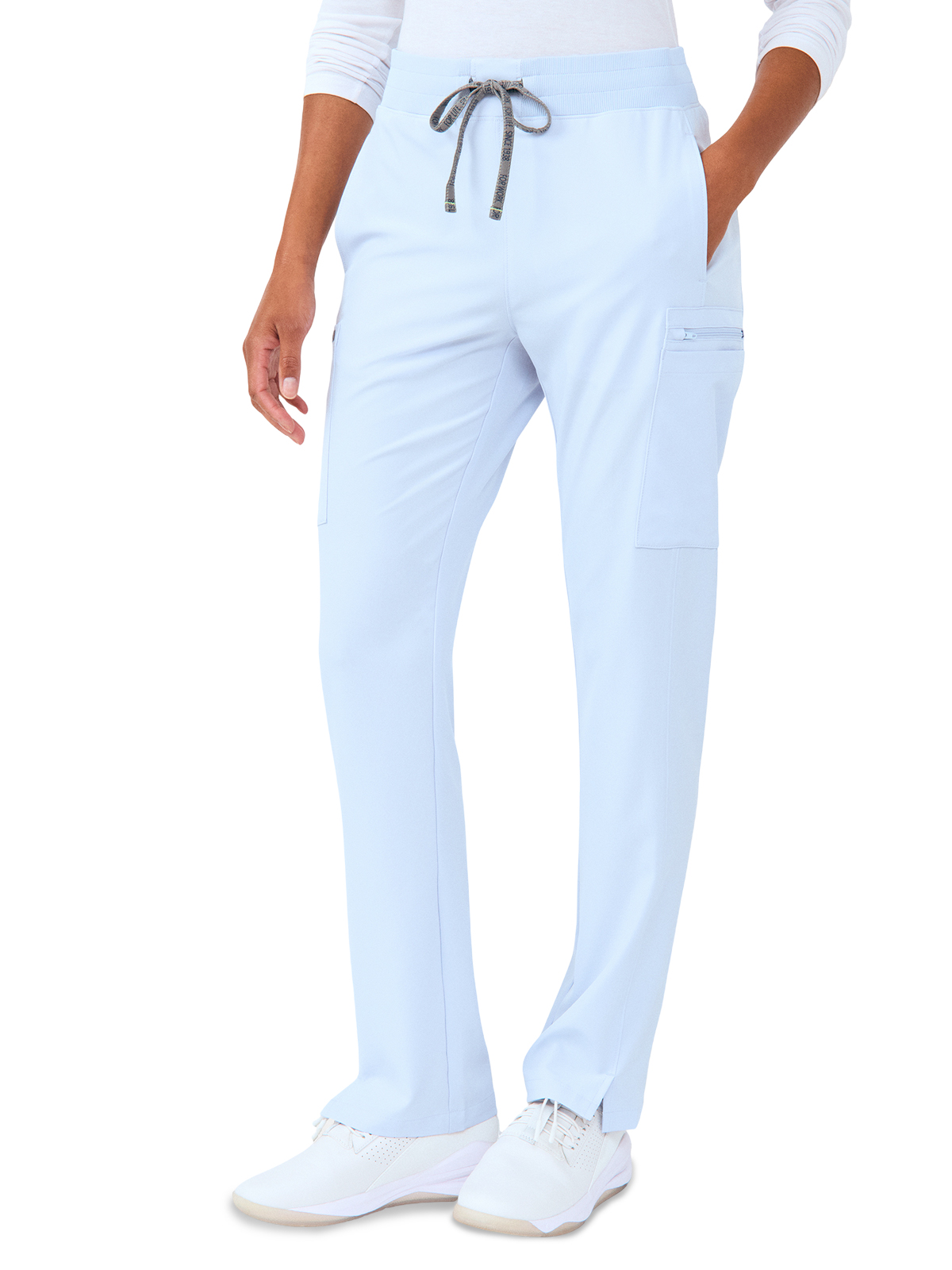 Landau - Forward - Women's Seven-Pocket Mid-Rise Rib-Knit Elastic Waist Cargo Pant 8