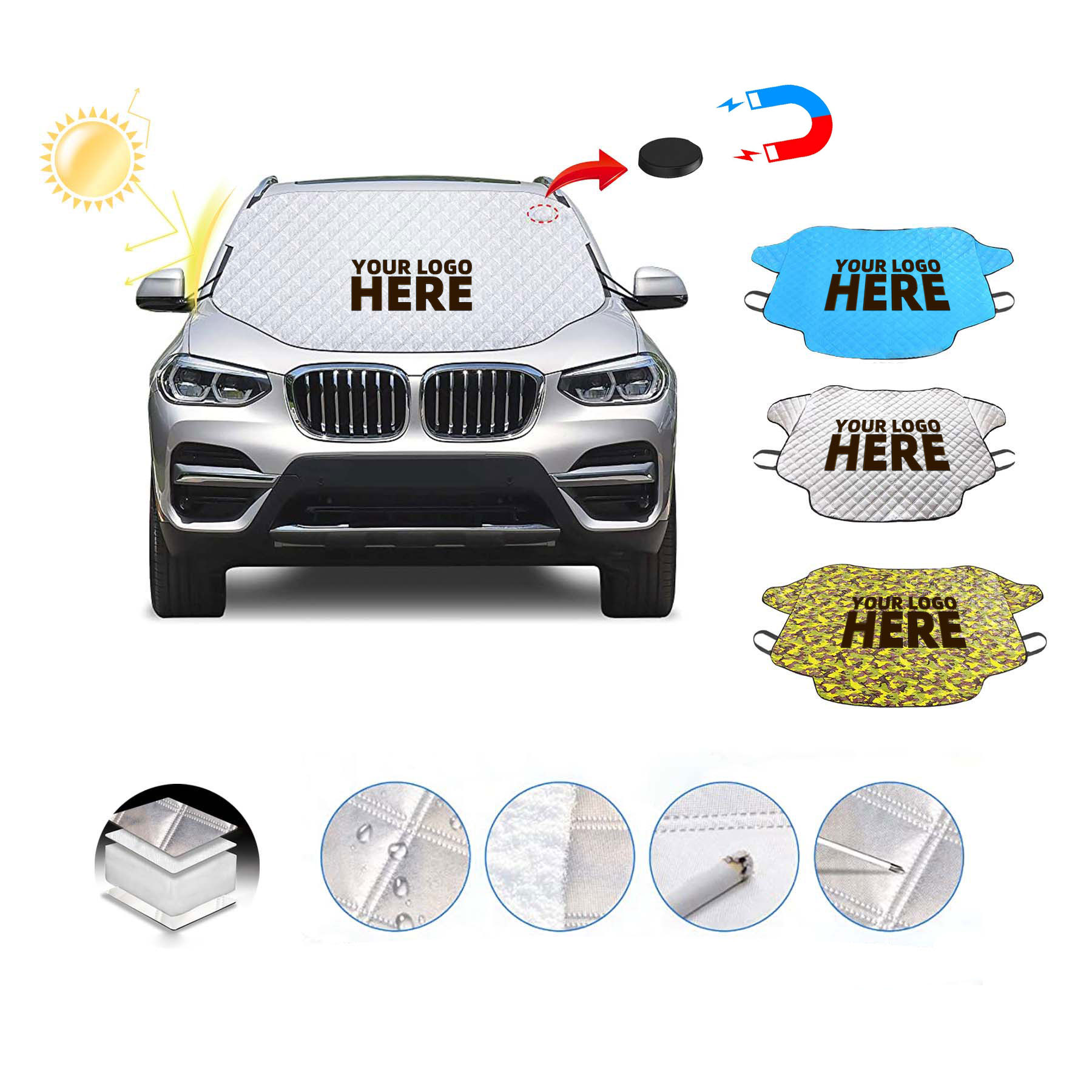 Magnetic Sunshade Snow Screen Cover Car SUV Truck 2