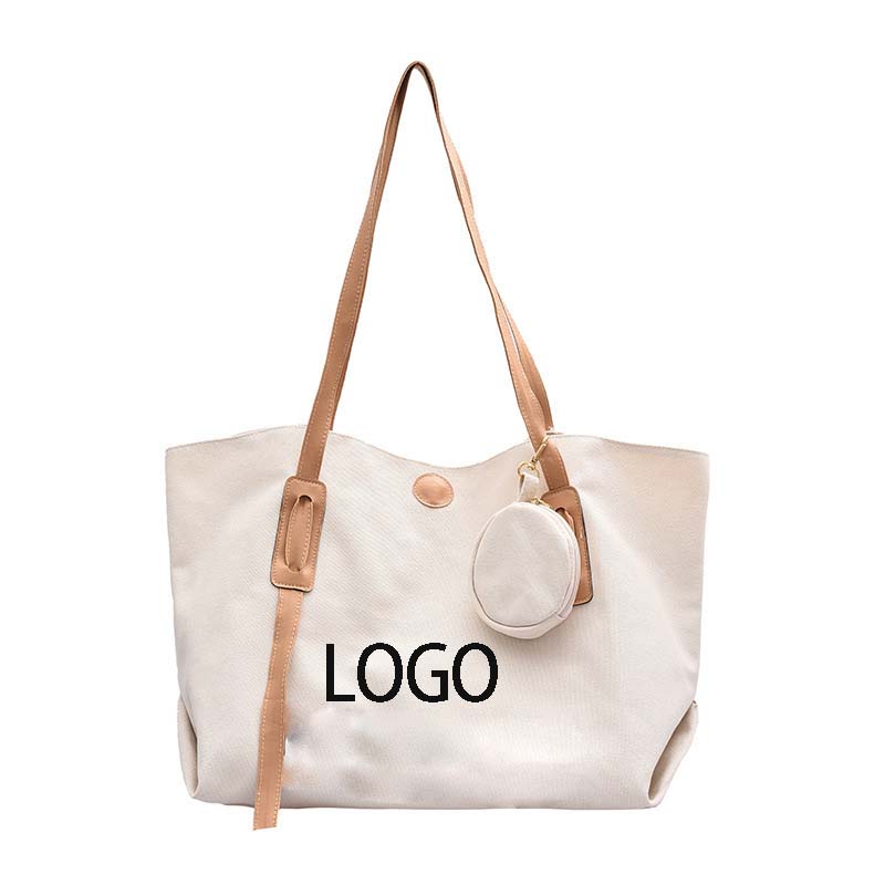 Washable Trendy Grocery/Shopping Canvas Tote Bags w/ Small Coin Purse 2