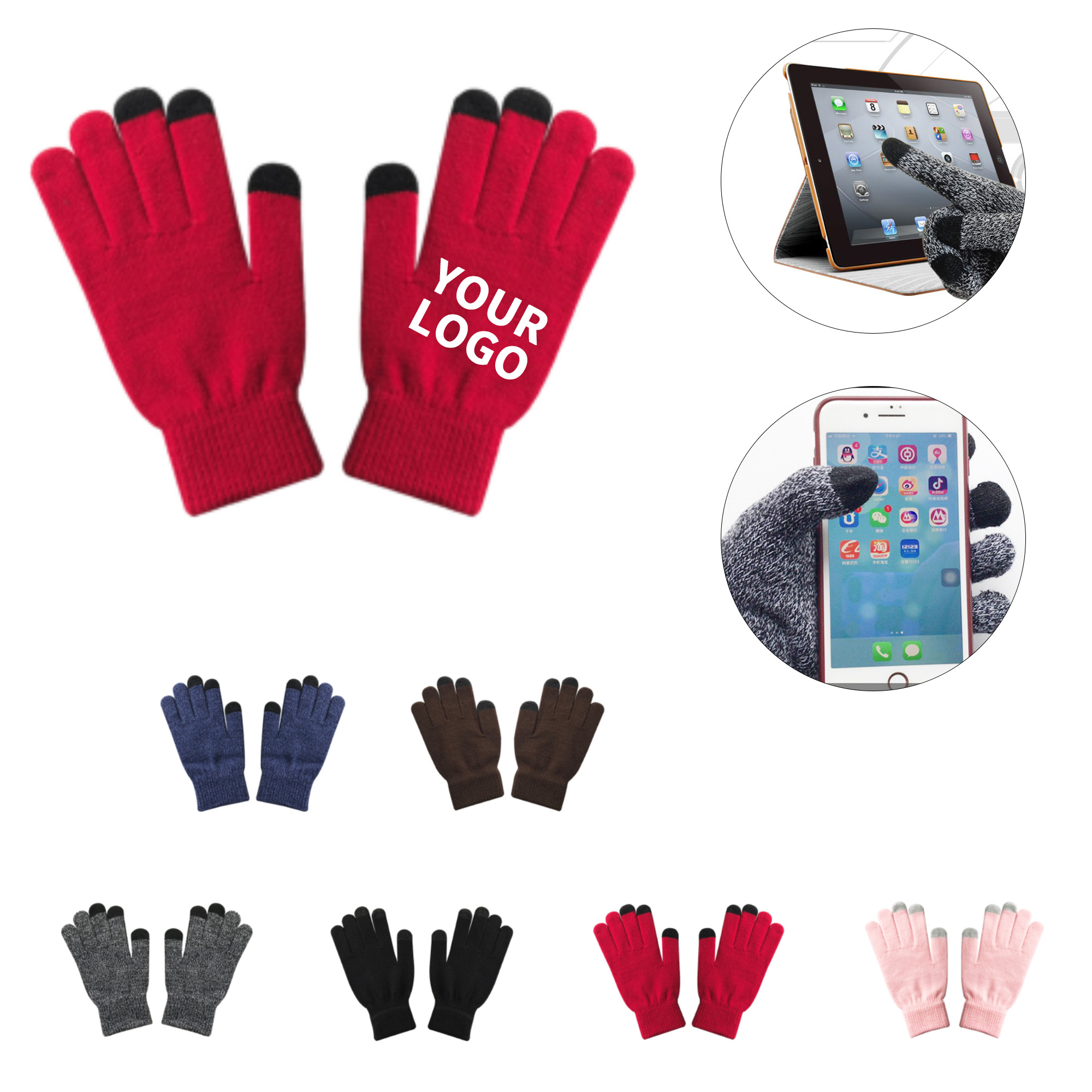 Acrylic Touchscreen Winter Glove With Grip 3