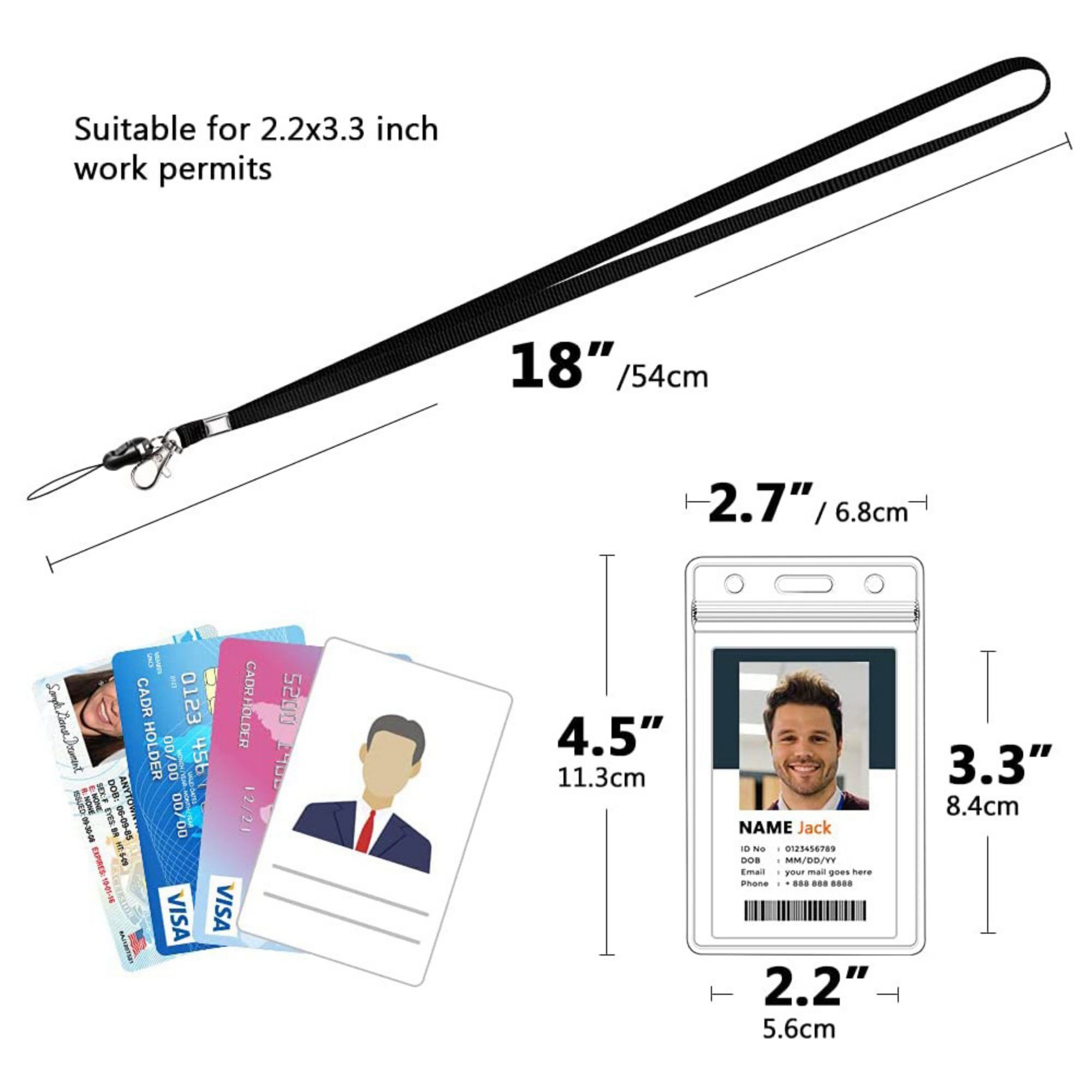 Neck Lanyard With ID Badge Holder 4