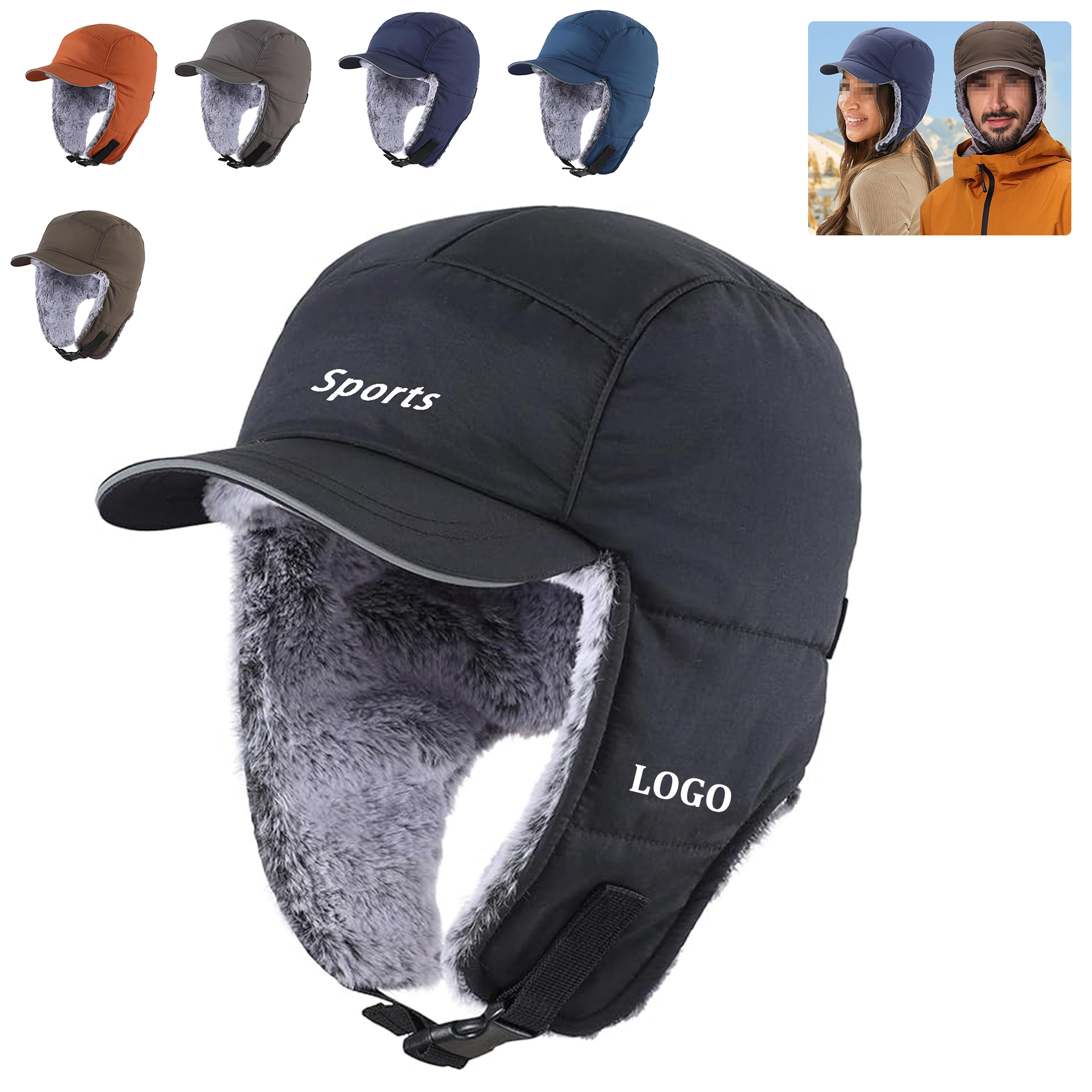 Men's Trapper Hat with Ear 1