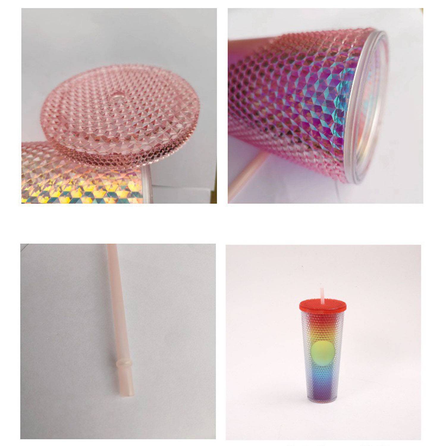 24oz large capacity Plastic Cup with Straw Outdoor 3