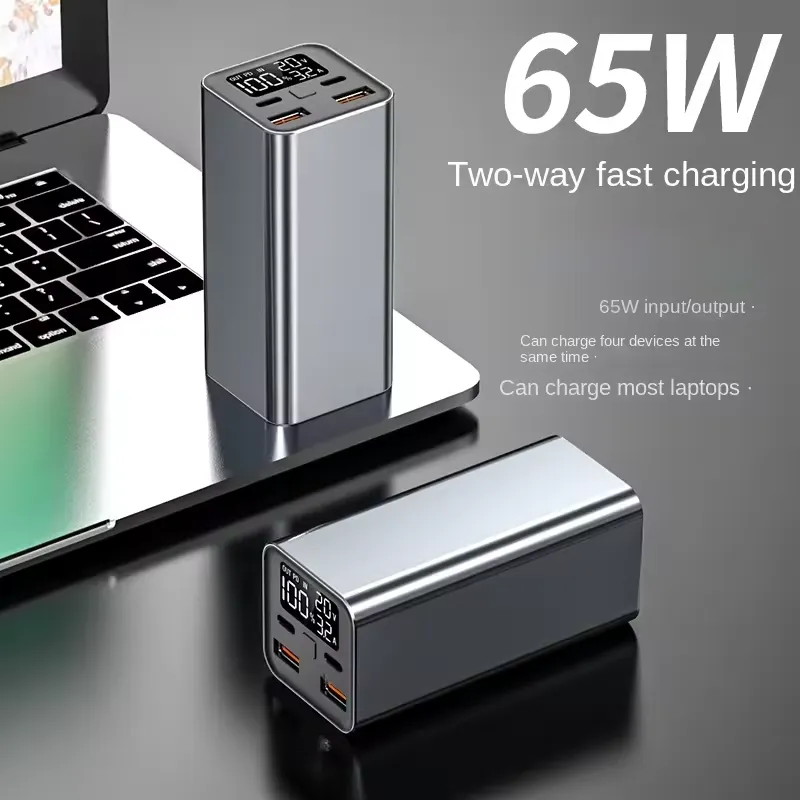 20000mAh 65W PD Power Bank with Type-C & Dual USB Ports 3